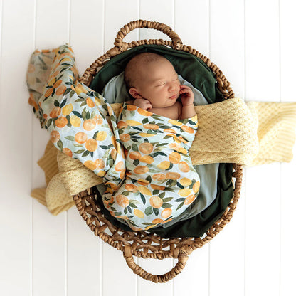 Snuggle Hunny Organic Cotton Muslin Wrap - Citrus Squeeze