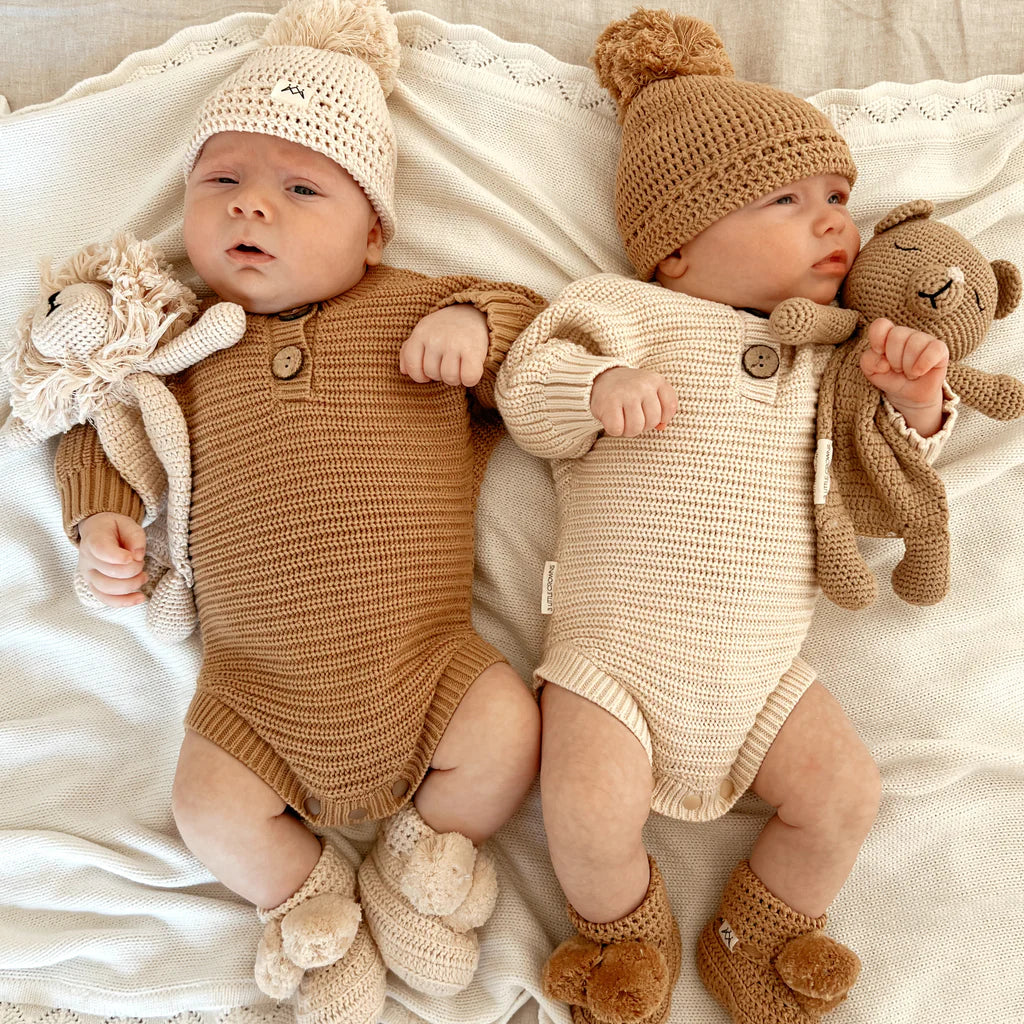 3 little crowns knit romper - angus and dudley