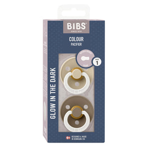 Bibs Colour Dummies (Night Glow) - Vanilla/Dark Oak - (2 pack)