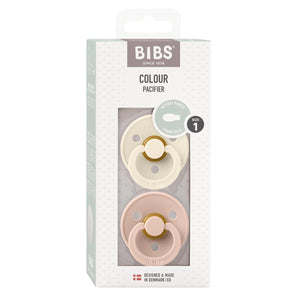 Bibs Colour Dummies Symmetrical - Ivory/Blush -(2 pack)