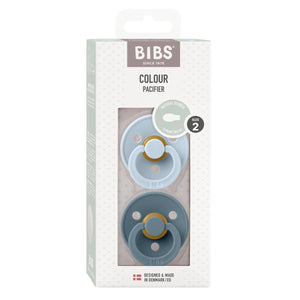 Bibs Colour Dummies Symmetrical - Baby Blue/Petrol -(2 pack)