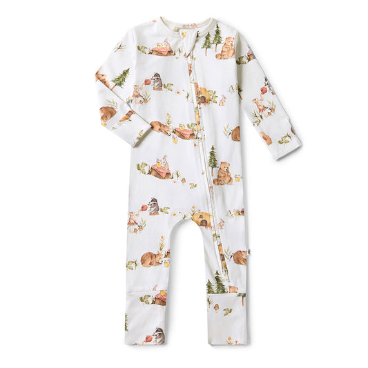 Snuggle Hunny Snugglesuit Convertible Romper - Bears Picnic