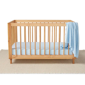 Snuggle Hunny Fitted Cot Sheet - Baby Blue