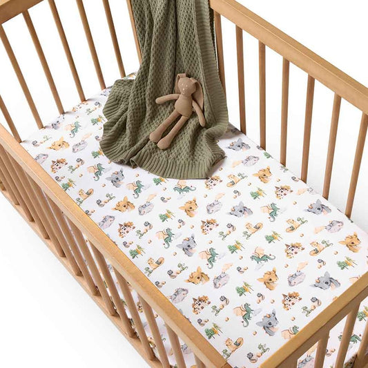 snuggle hunny cot sheet - angus and dudley