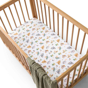 Snuggle Hunny Fitted Cot Sheet - Dragon