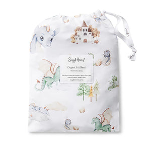 Snuggle Hunny Fitted Cot Sheet - Dragon