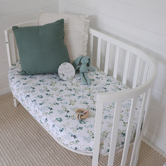 Snuggle Hunny Fitted Cot Sheet - Eden