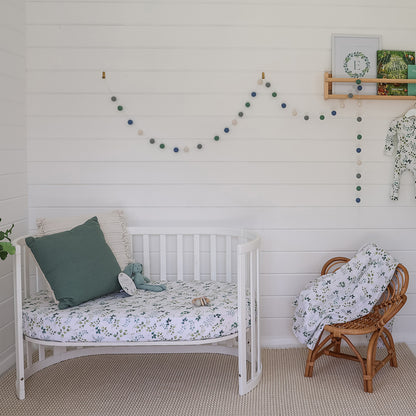 Snuggle Hunny Fitted Cot Sheet - Eden