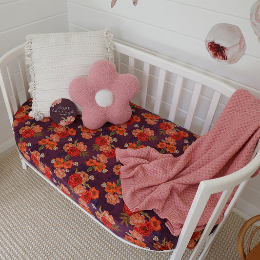 Snuggle Hunny Fitted Cot Sheet - Sienna