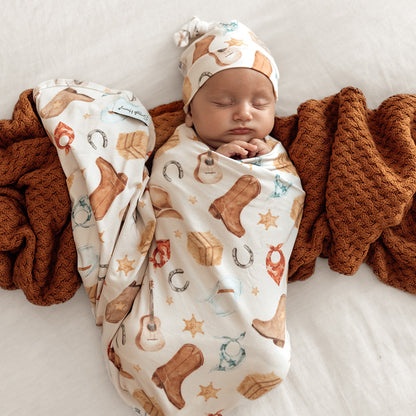 SNUGGLE HUNNY | JERSEY WRAP AND BEANIE SET | COWBOYS
