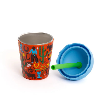 CHINO CLUB MINI SMOOTHIE CUP WITH STRAW | COWBOY