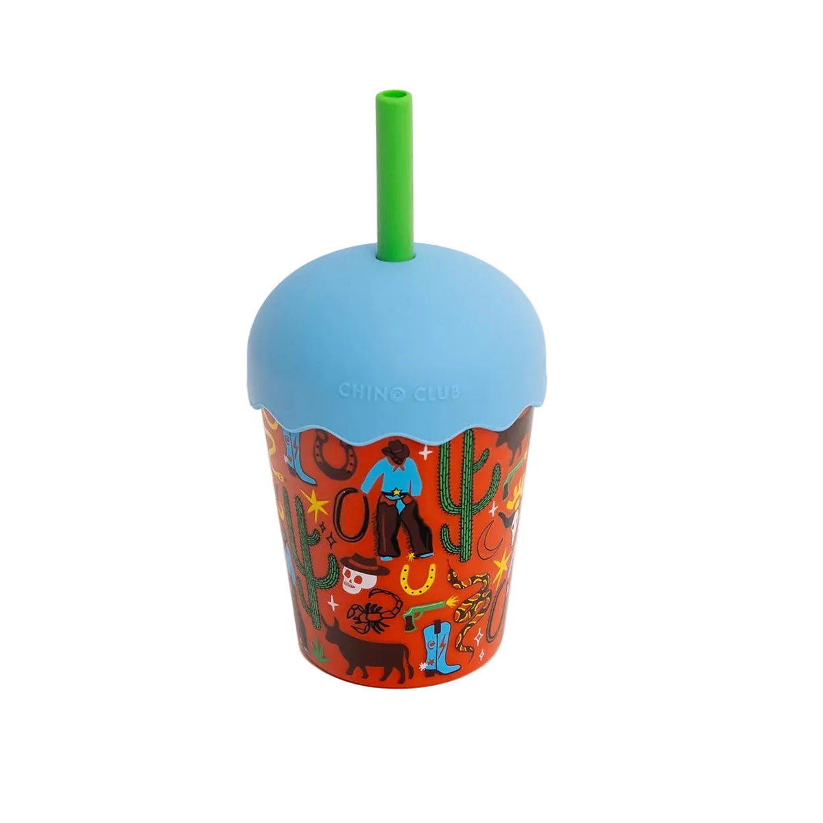 CHINO CLUB MINI SMOOTHIE CUP WITH STRAW | COWBOY
