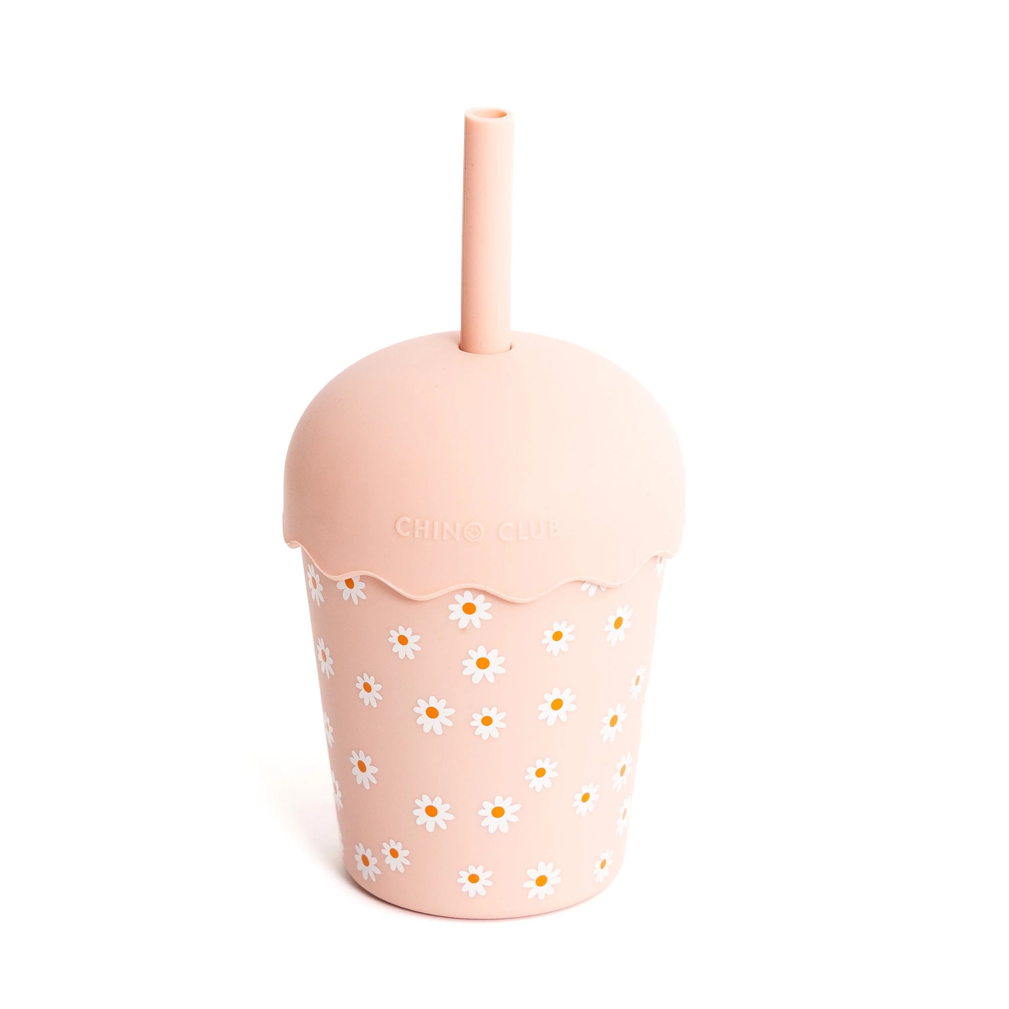 Baby Chino Mini Smoothie Cup with Straw - Pink Daisy