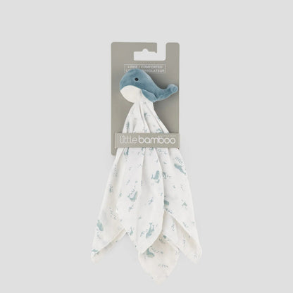LITTLE LINEN COMPANY BABY COMFORTER | WALLY WHALE
