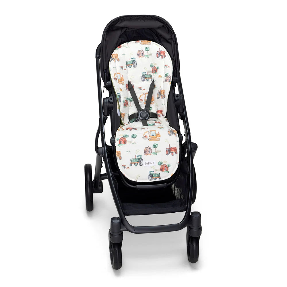 SNUGGLE HUNNY | UNIVERSAL REVERSIBLE PRAM LINER | DIGGERS AND TRACTORS