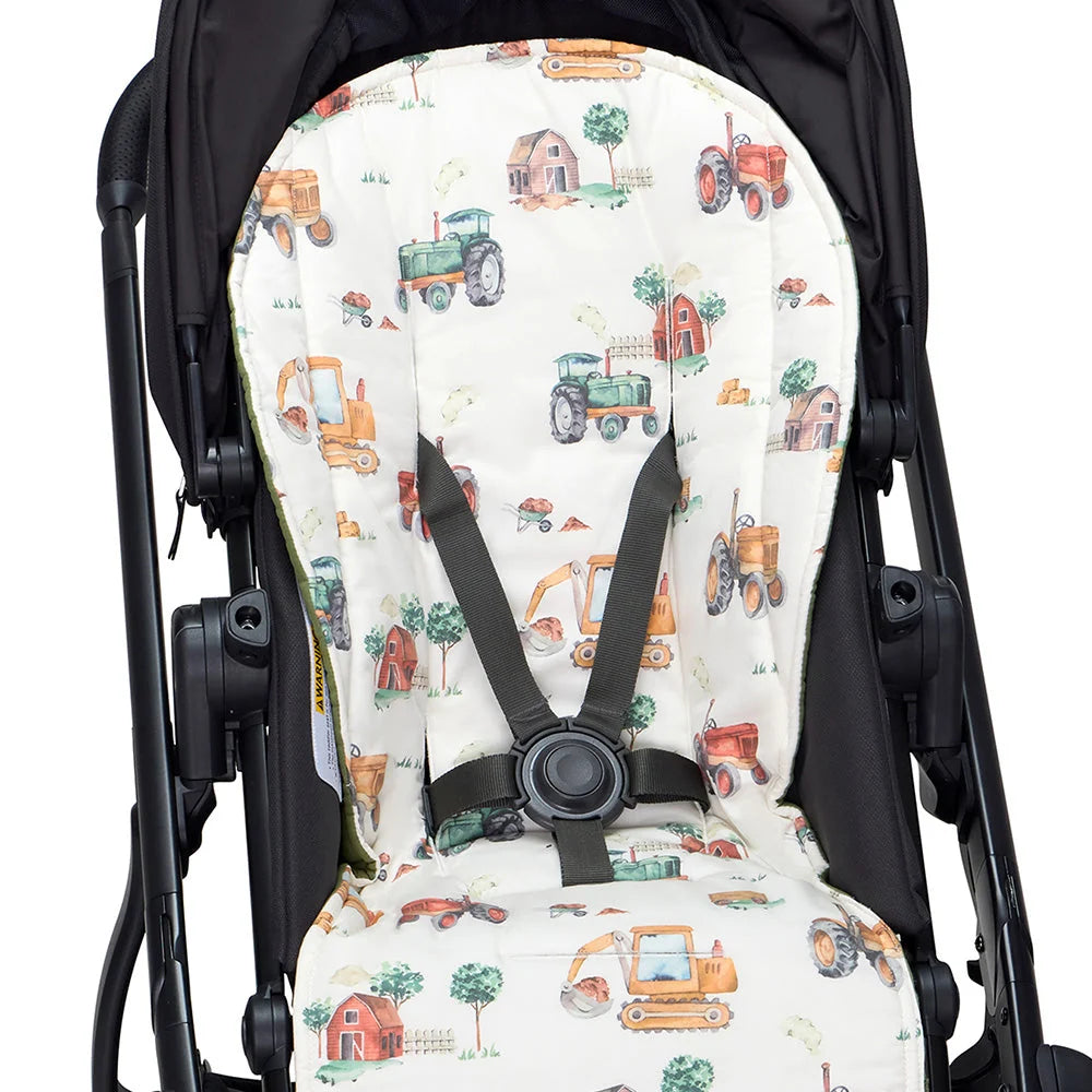 SNUGGLE HUNNY | UNIVERSAL REVERSIBLE PRAM LINER | DIGGERS AND TRACTORS