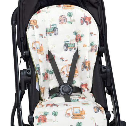 SNUGGLE HUNNY | UNIVERSAL REVERSIBLE PRAM LINER | DIGGERS AND TRACTORS