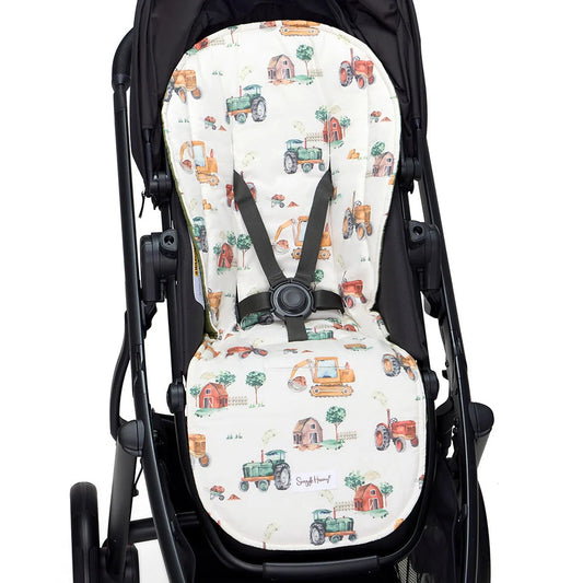 SNUGGLE HUNNY | UNIVERSAL REVERSIBLE PRAM LINER | DIGGERS AND TRACTORS