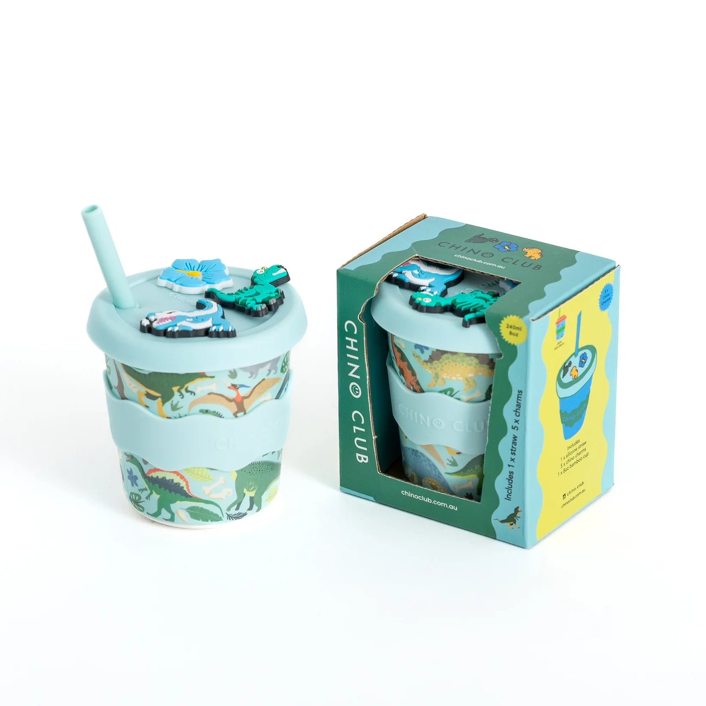 CHINO CLUB CHARM CUP WITH LID | DINO