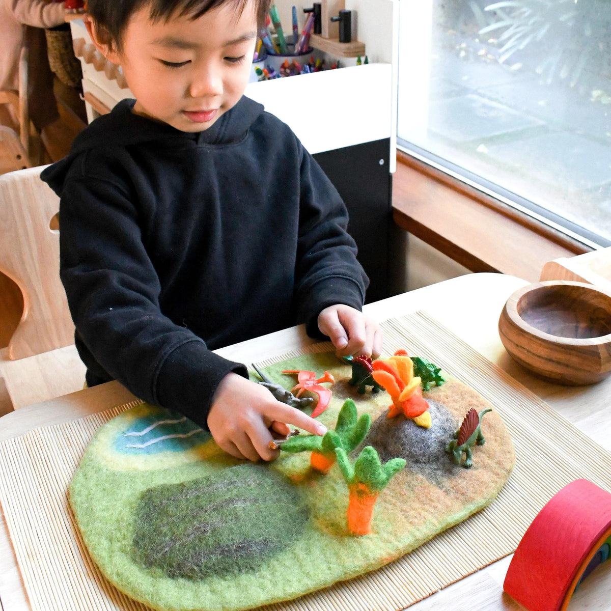 TARAS TREASURES | DINOSAUR LAND PLAYMAT | PLAYSCAPE