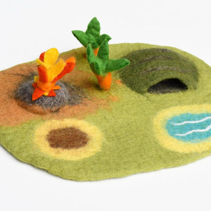 TARAS TREASURES | DINOSAUR LAND PLAYMAT | PLAYSCAPE