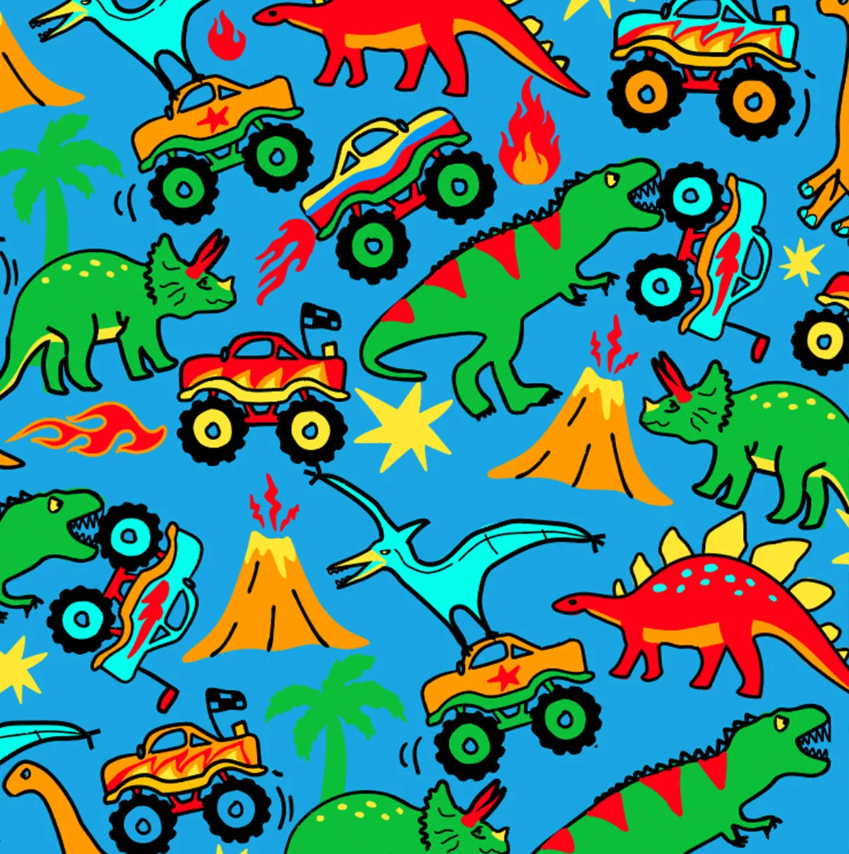 CHINO CLUB BABY CHINO CUP WITH LID | DINOSAURS AND MONSTER TRUCKS (8OZ)
