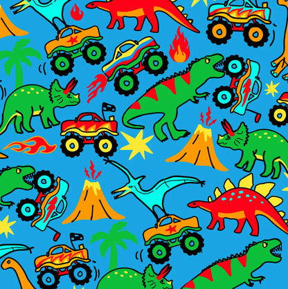 CHINO CLUB BABY CHINO CUP WITH LID | DINOSAURS AND MONSTER TRUCKS (8OZ)