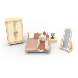 Speedy Monkey Doll's House Bedroom Furniture and Bunny