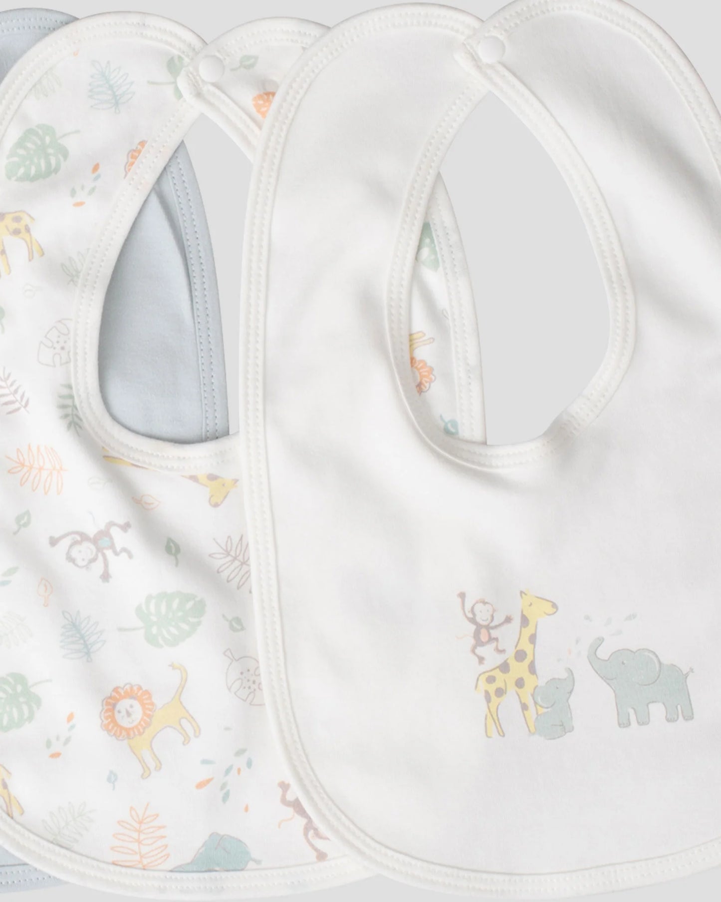LITTLE LINEN BABY JERSEY BIB 5 PACK | SAVANNA GIRAFFE