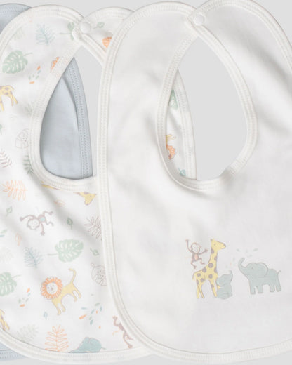 LITTLE LINEN BABY JERSEY BIB 5 PACK | SAVANNA GIRAFFE