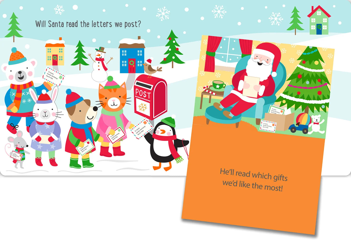 KIDS BOARD BOOK | LIFT THE FLAP | SANTAS SURPRISE