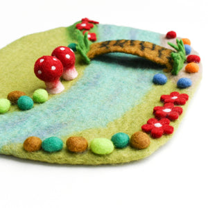 Tara Treasures Fairy River and Bridge Playmat