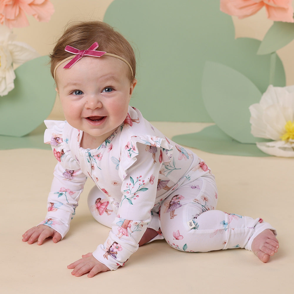 Snuggle Hunny Snugglesuit Convertible Romper | Fairy Garden - Angus & Dudley Collections