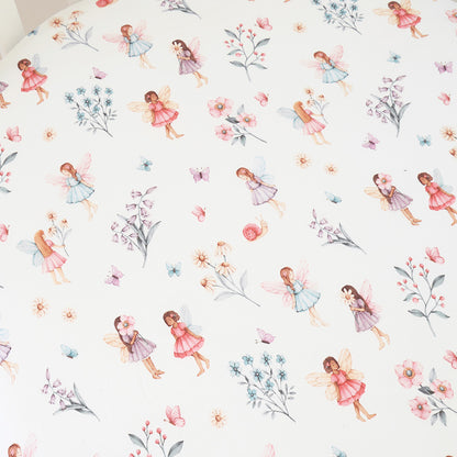 Snuggle Hunny Fitted Cot Sheet - Fairy Garden