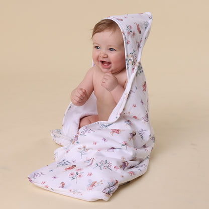 Snuggle Hunny Hooded Organic Cotton Towel | Fairy Garden