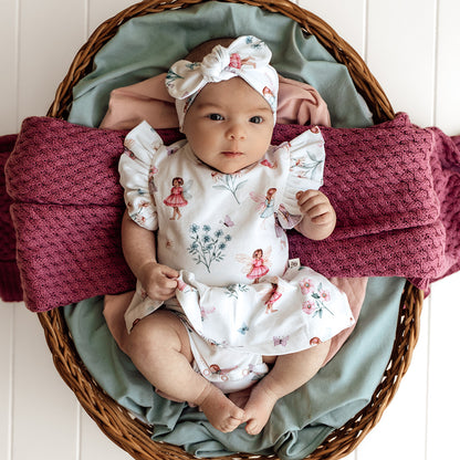 Snuggle Hunny Organic Cotton Short Sleeve Dress - Fairy Garden - Angus & Dudley Collections