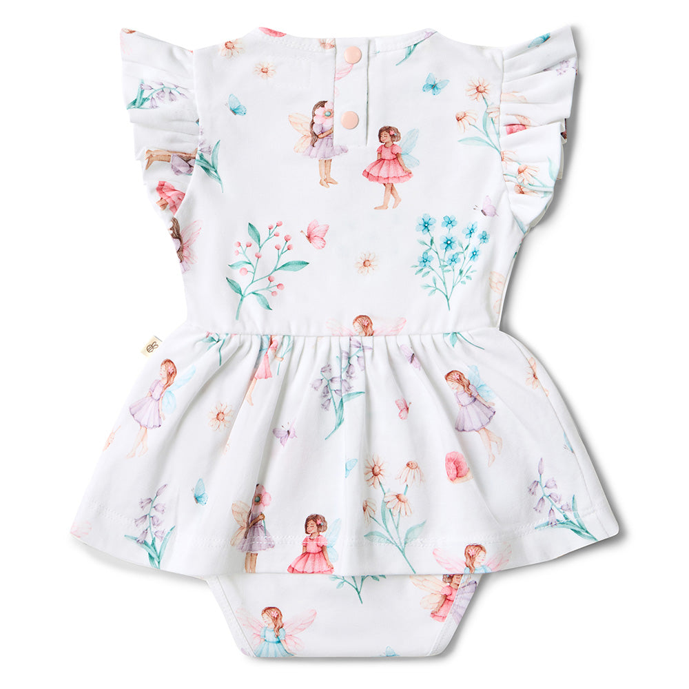 Snuggle Hunny Organic Cotton Short Sleeve Dress - Fairy Garden - Angus & Dudley Collections