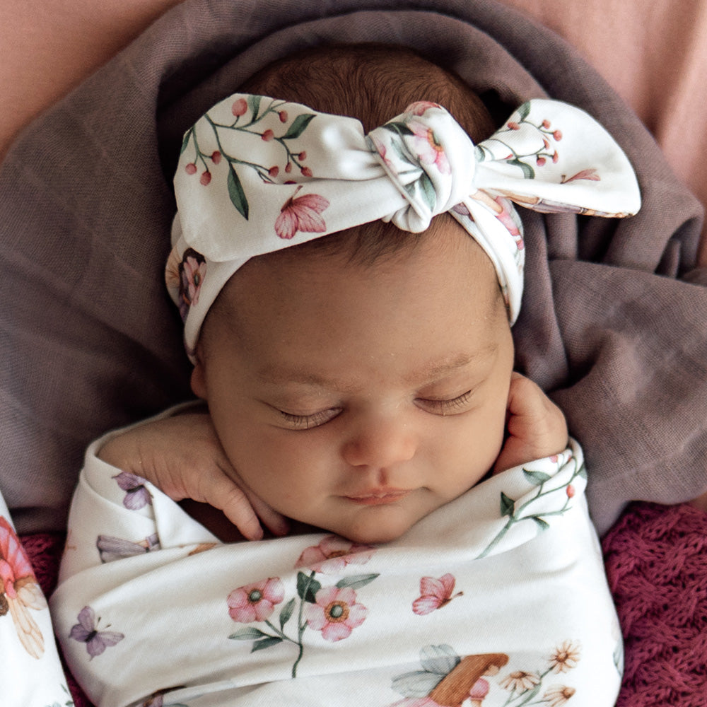 Snuggle Hunny Topknot Headband | Fairy Garden - Angus & Dudley Collections