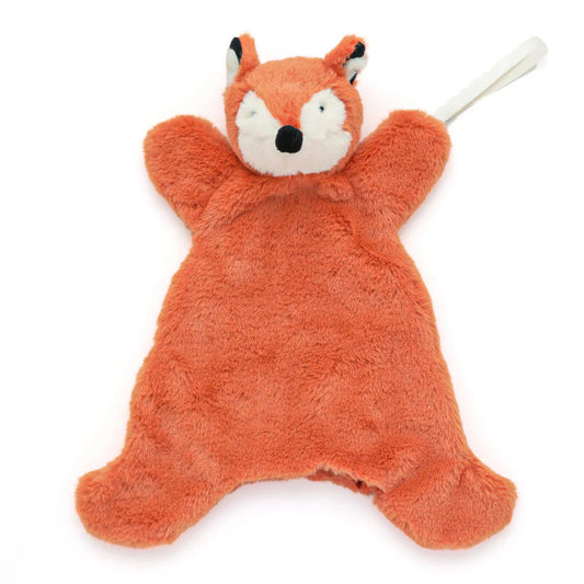Plush fox toy with a white background