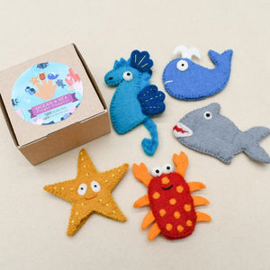 Tara Treasures Finger Puppet Set - Ocean and Sea Creatures