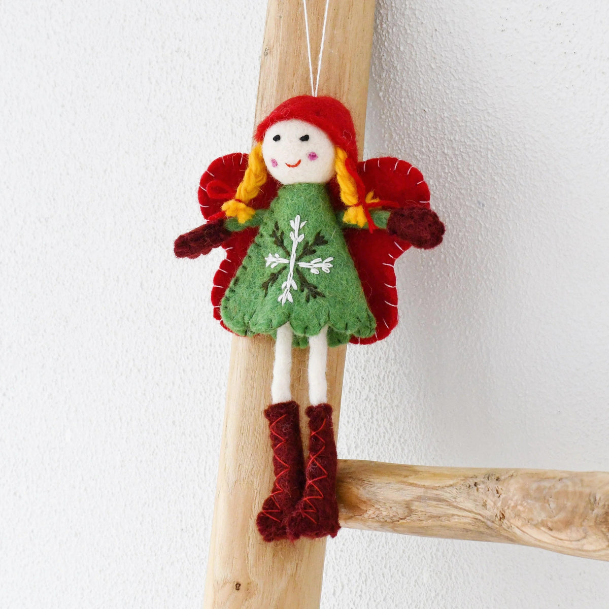 TARA TREASURES | FELT CHRISTMAS FAIRY | GREEN DRESS
