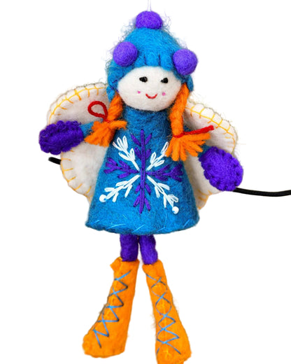 Tara Treasures Felt Fairy - Blue Dress