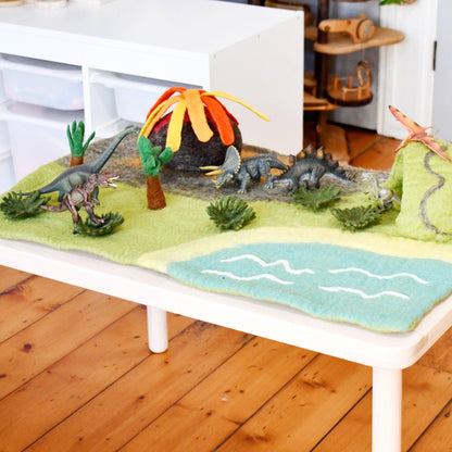 Tara Treasures Large Dinosaur Land And Volcanic Playmat