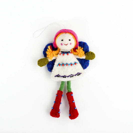 Tara Treasures Felt Fairy - White Dress