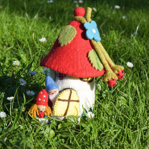 Tara Treasures Fairy and Gnomes House - Red Roof