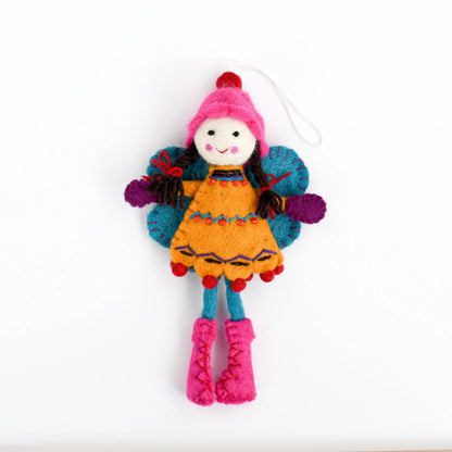 Tara Treasures Felt Fairy - Yellow Dress - Angus & Dudley Collections