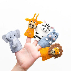 Tara Treasures Finger Puppet Set - Safari Animals