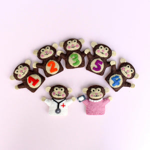 Tara Treasures Finger Puppet Set - Five Little Monkeys