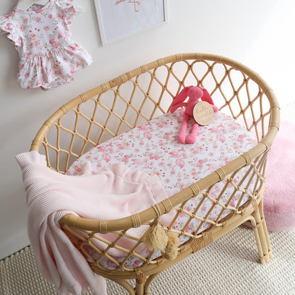 SNUGGLE HUNNY | FITTED BASSINET AND CHANGE PAD COVER | FLAMINGOES