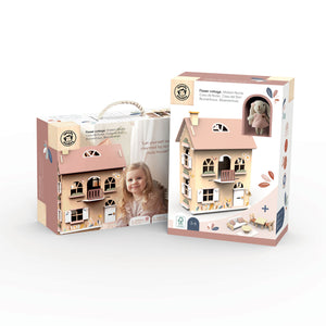 Speedy Monkey Flower Cottage Dolls House with Starter Furniture Set